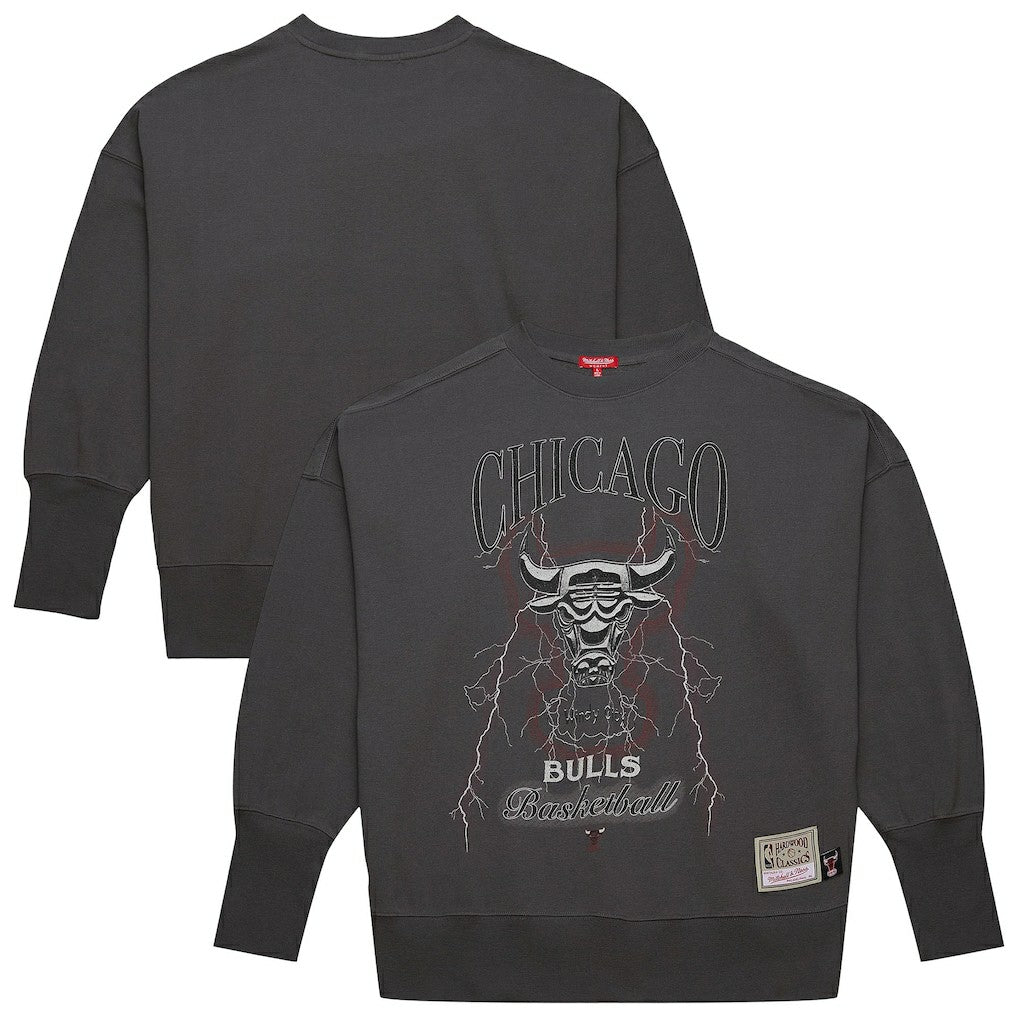 Chicago Bulls Women's Hardwood Classics Lightweight Pullover Sweatshirt - Charcoal sale