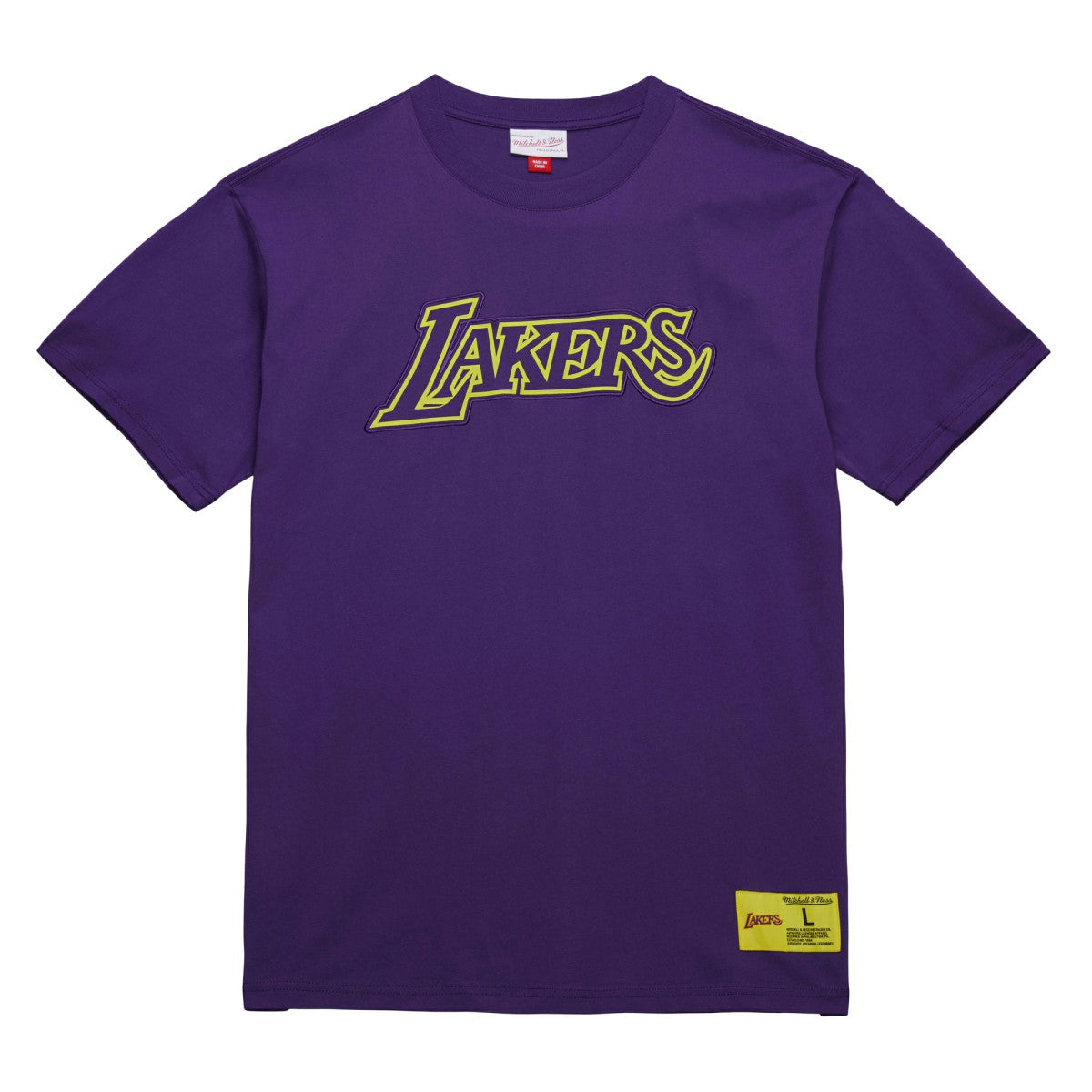 Los Angeles Lakers Hardwood Classics Neon Nights Premium T-Shirt - Purple shop