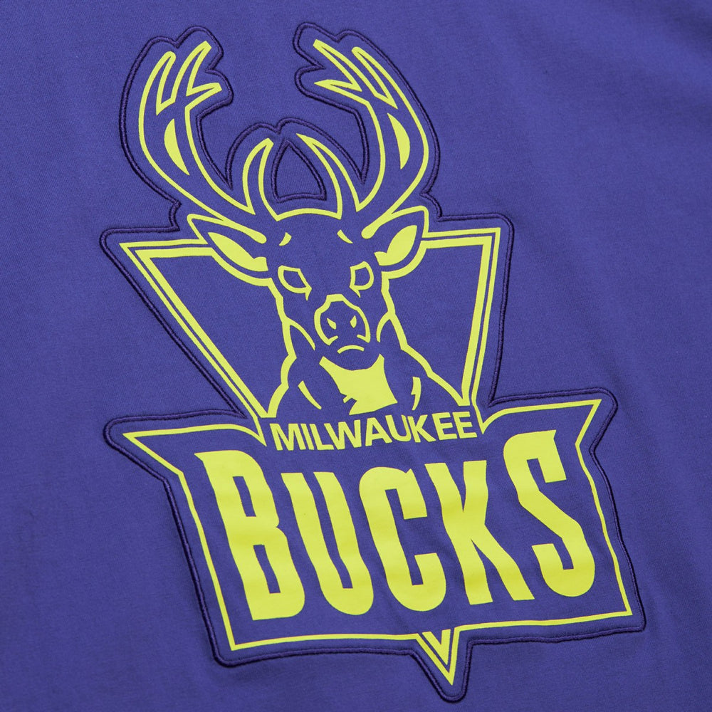 Milwaukee Bucks Hardwood Classics Neon Nights Premium T-Shirt - Purple cheap