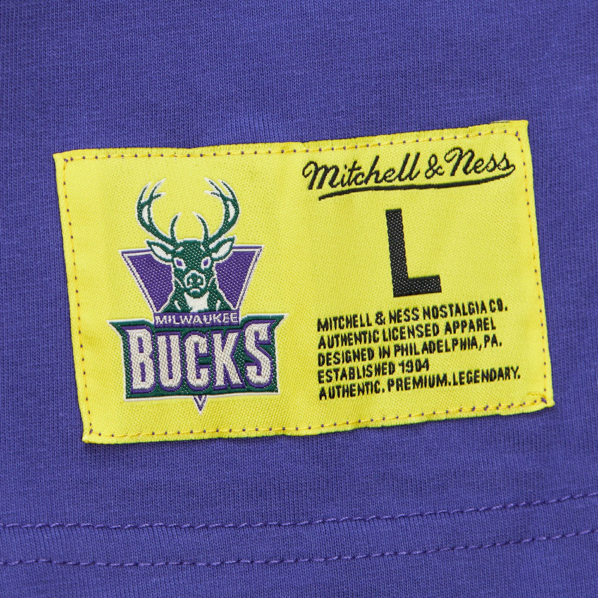 Milwaukee Bucks Hardwood Classics Neon Nights Premium T-Shirt - Purple cheap