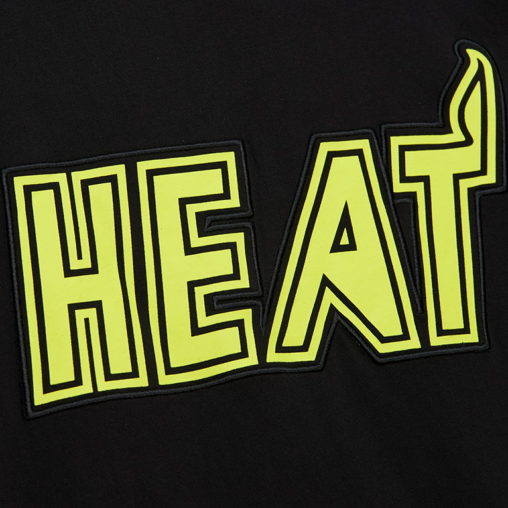 Miami Heat Hardwood Classics Neon Nights Premium T-Shirt - Black for sale