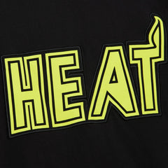 Miami Heat Hardwood Classics Neon Nights Premium T-Shirt - Black for sale