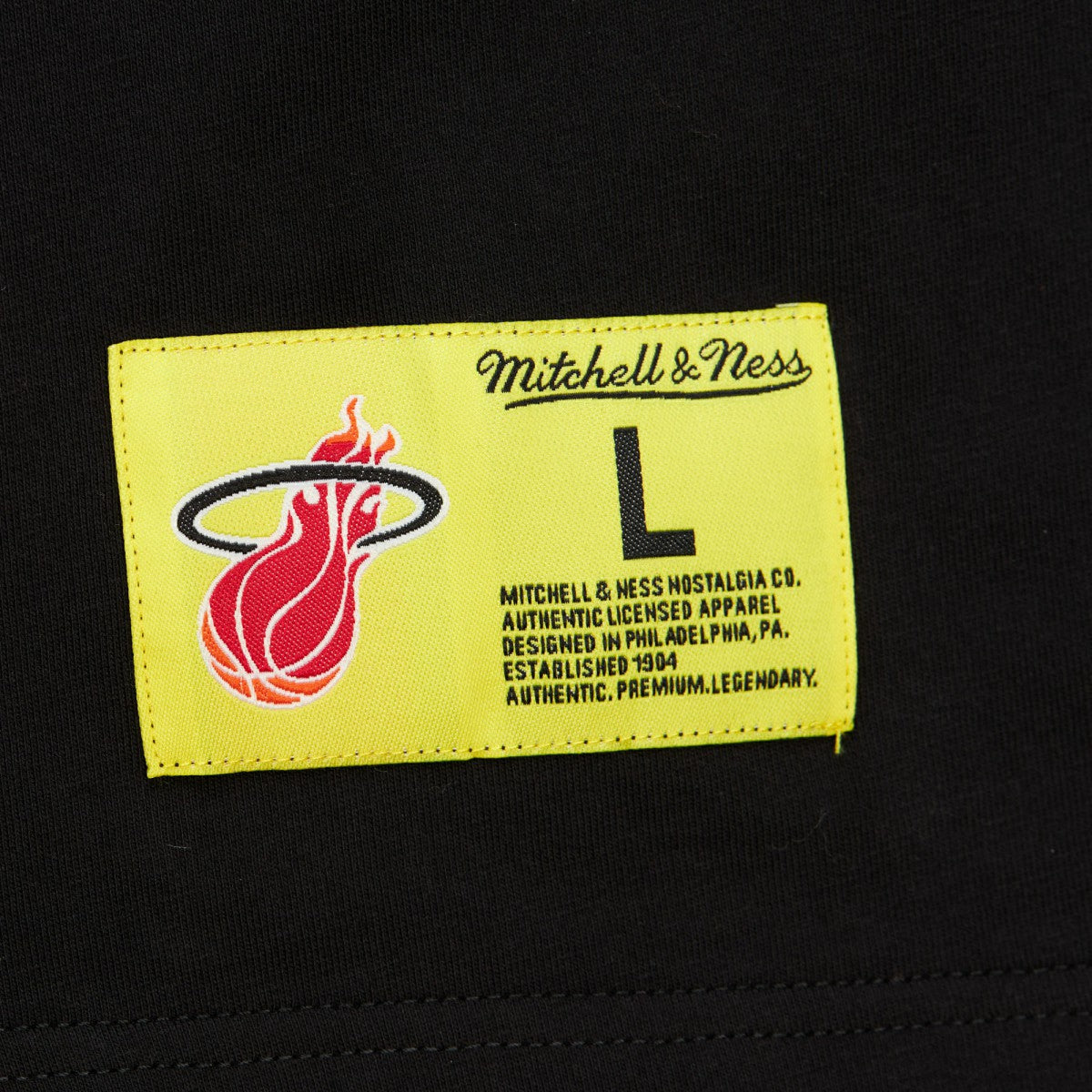Miami Heat Hardwood Classics Neon Nights Premium T-Shirt - Black for sale