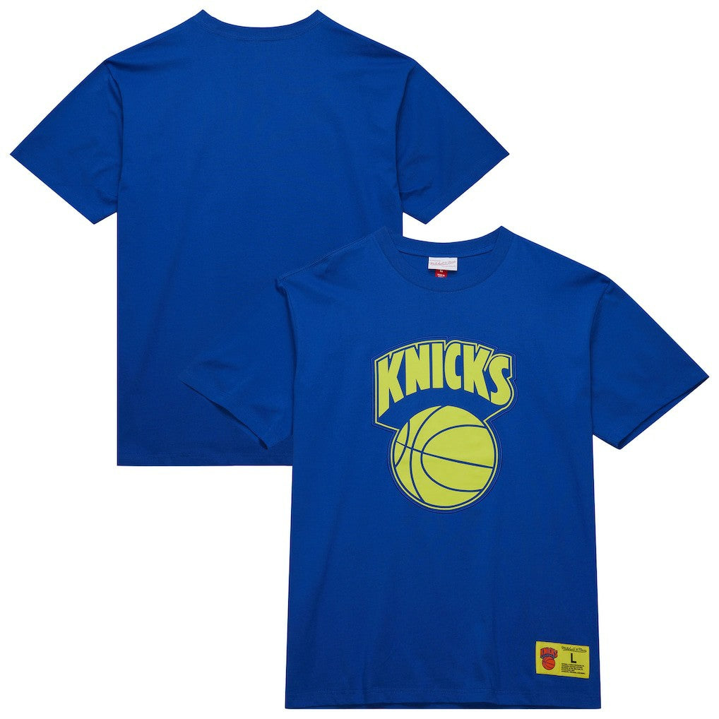 New York Knicks Hardwood Classics Neon Nights Premium T-Shirt - Blue shop