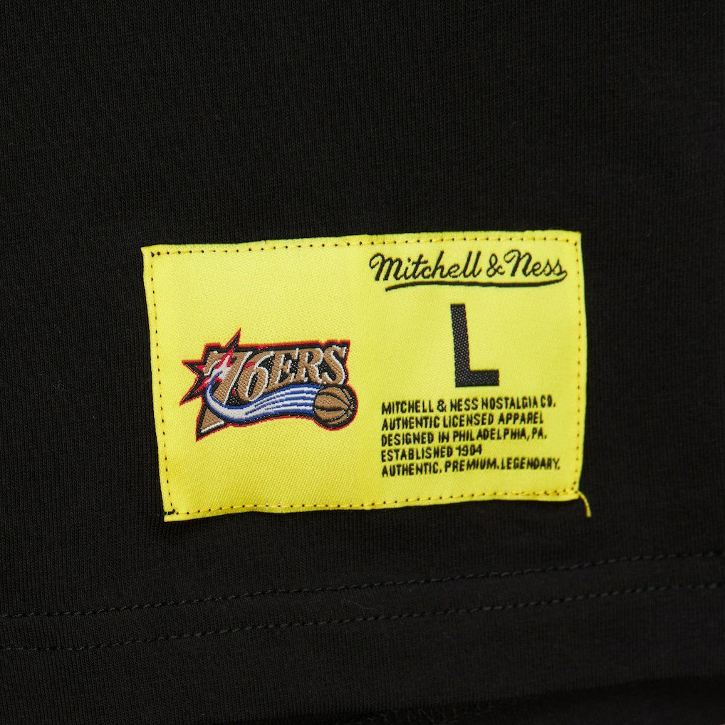 Philadelphia 76ers Hardwood Classics Neon Nights Premium T-Shirt - Black on sale