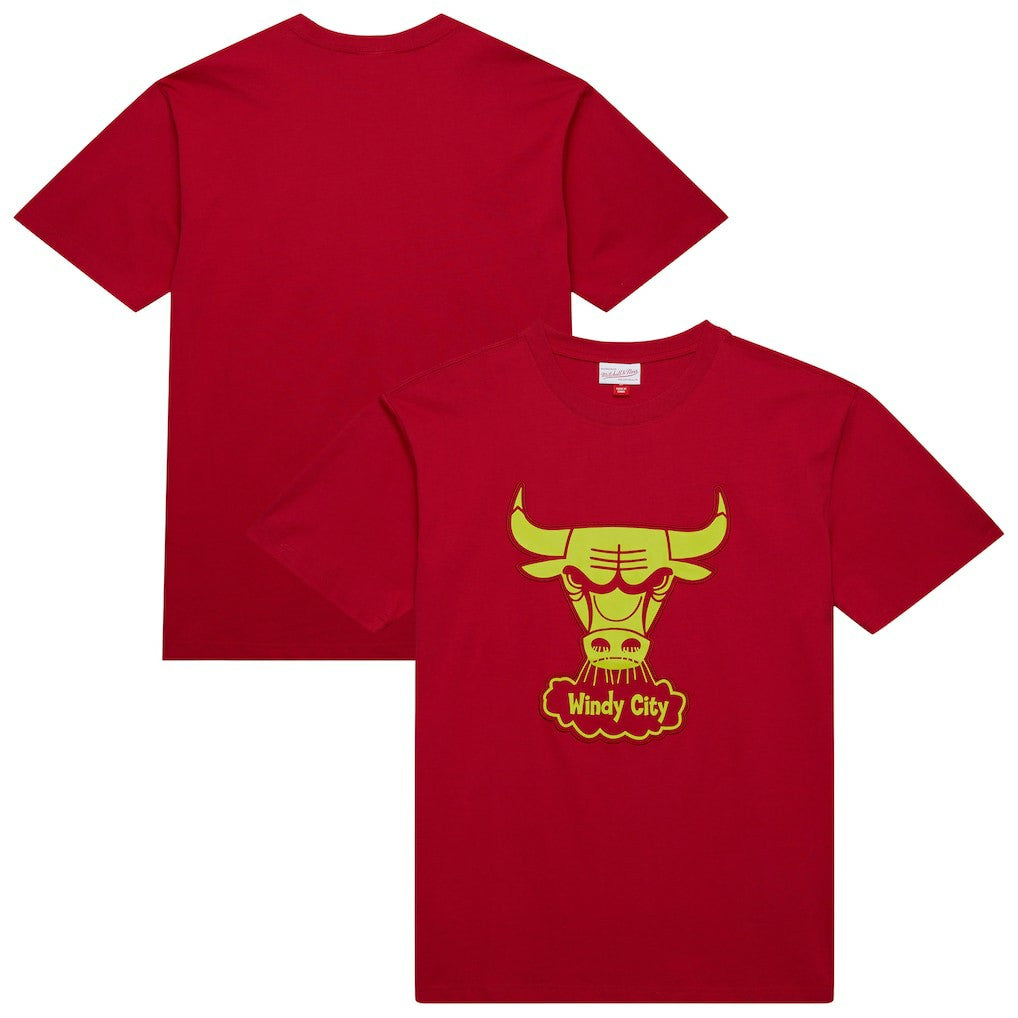 Chicago Bulls Hardwood Classics Neon Nights Premium T-Shirt sale - Red outlet