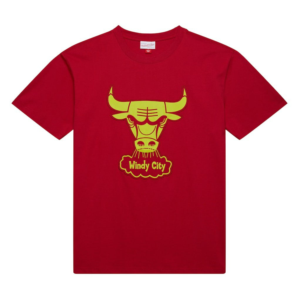 Chicago Bulls Hardwood Classics Neon Nights Premium T-Shirt sale - Red outlet
