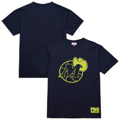 Dallas Mavericks Hardwood Classics Neon Nights Premium T-Shirt sale - Navy sale