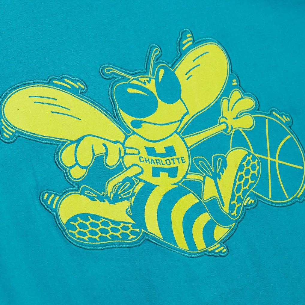 Charlotte Hornets Hardwood Classics Neon Nights Premium T-Shirt - Teal online