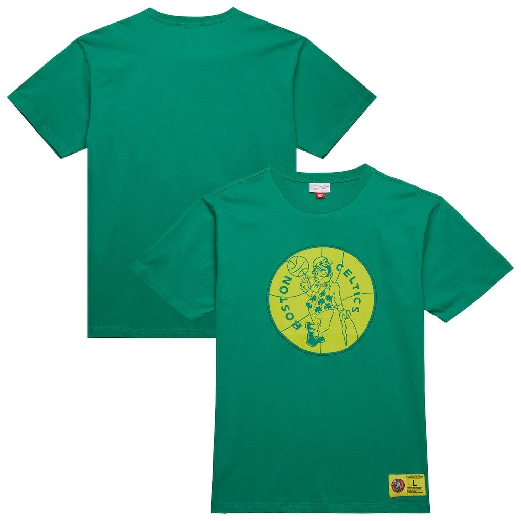 Boston Celtics Hardwood Classics Neon Nights Premium T-Shirt - Kelly Green on sale