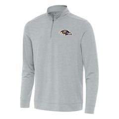 Baltimore Ravens Antigua Bright Quarter-Zip Top - Heather Gray on sale