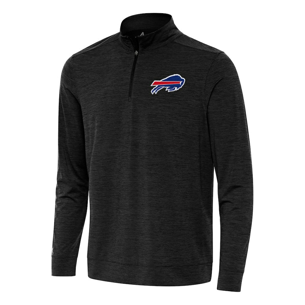 Buffalo Bills Antigua Bright Quarter-Zip Top - Heather Black outlet