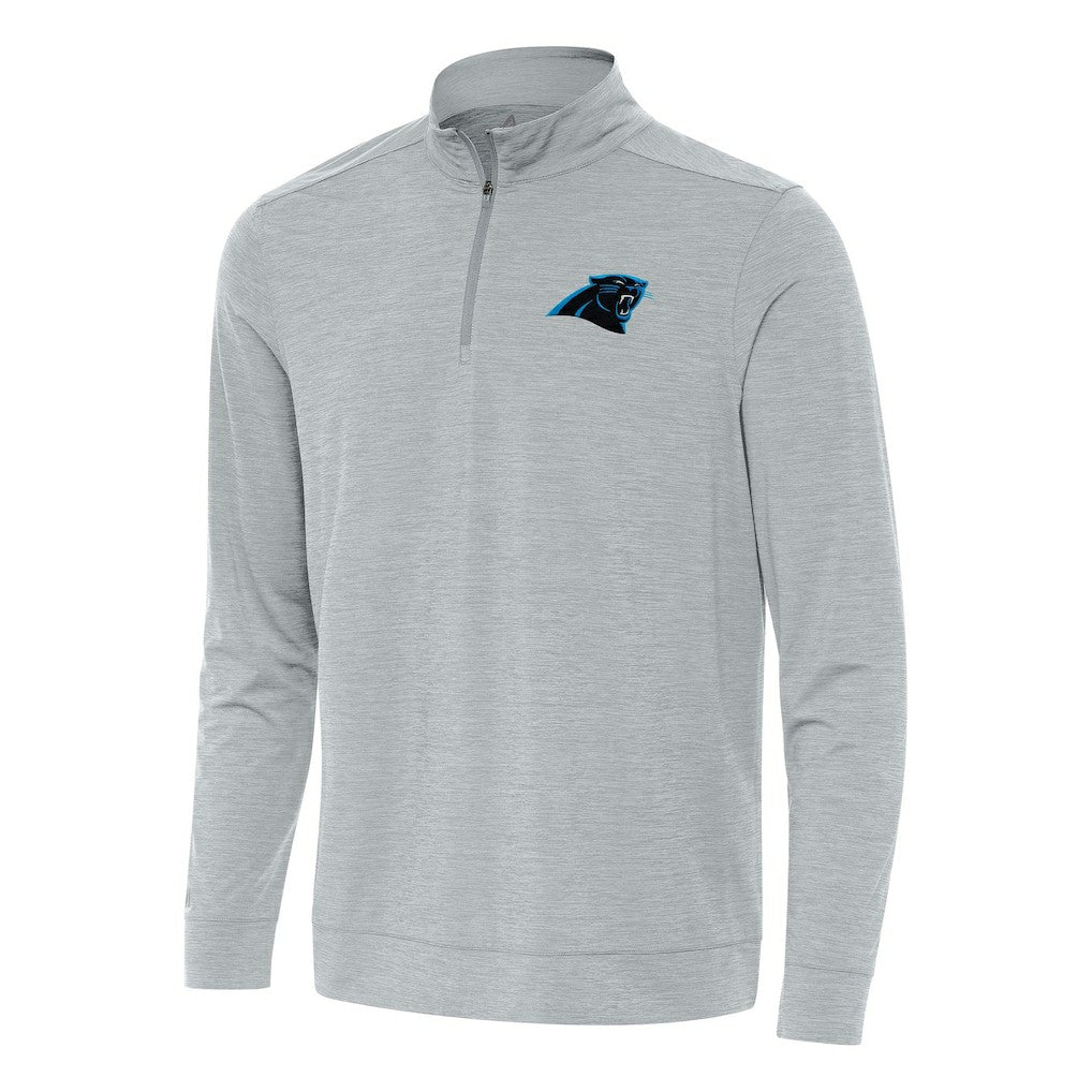 Carolina Panthers Antigua Bright Quarter-Zip Top - Heather Gray for sale
