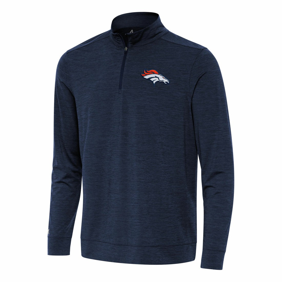 Denver Broncos Antigua Bright Quarter-Zip Top - Heather Navy online