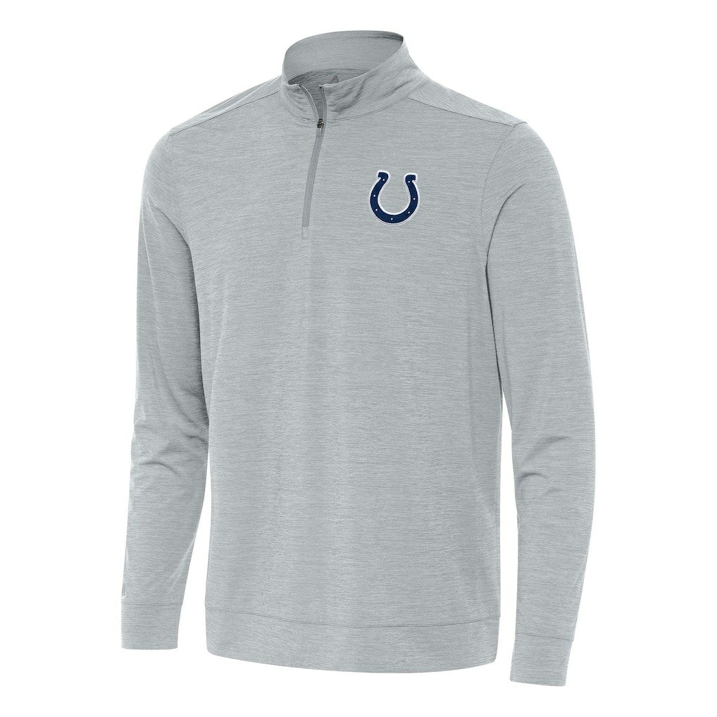 Indianapolis Colts Antigua Bright Quarter-Zip Top - Heather Gray on sale