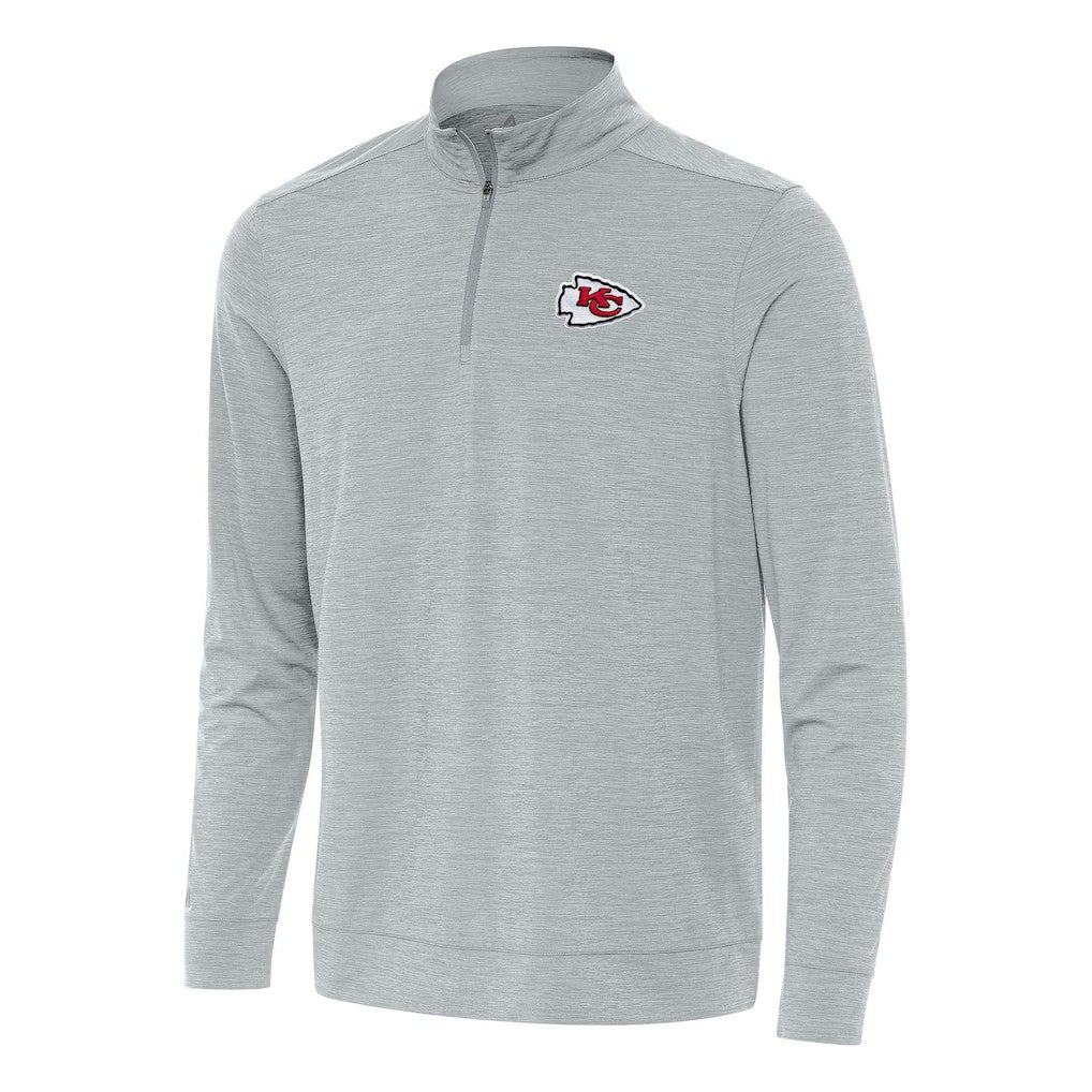 Kansas City Chiefs Antigua Bright Quarter-Zip Top - Heather Gray outlet