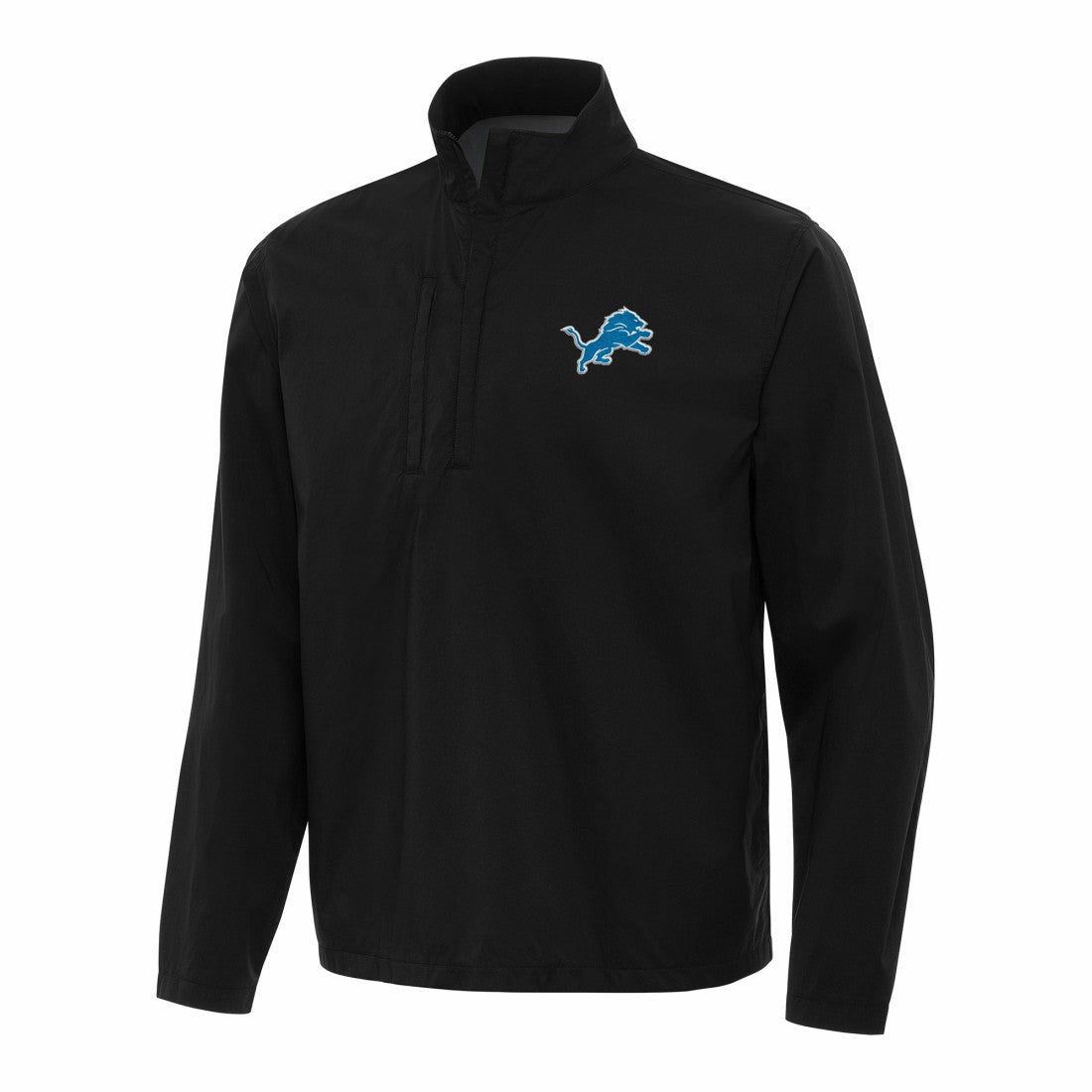 Detroit Lions Antigua Brisk Quarter-Zip Pullover Jacket - Black outlet