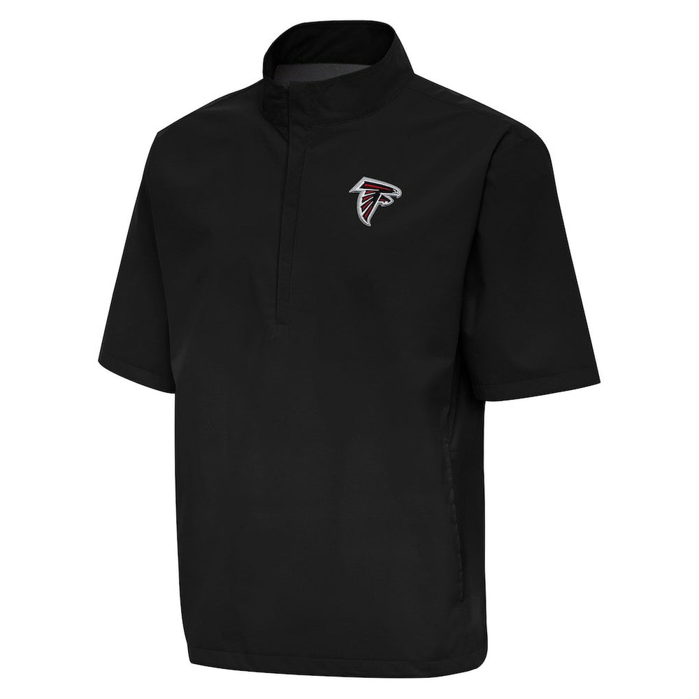 Atlanta Falcons Antigua Brisk Short Sleeve Quarter-Zip Windshirt - Black cheap