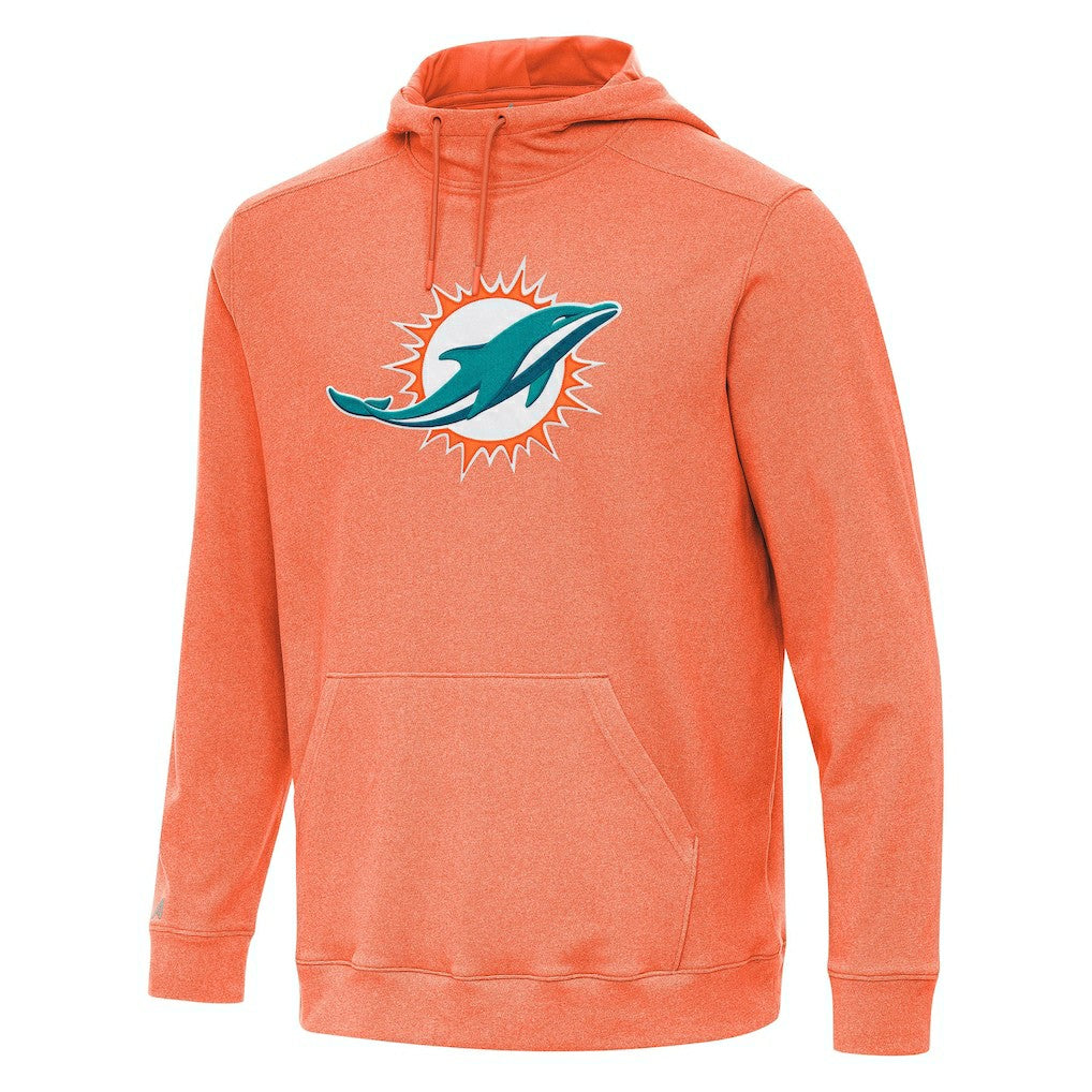 Miami Dolphins Antigua Cloud Pullover Hoodie - Heather Orange discount