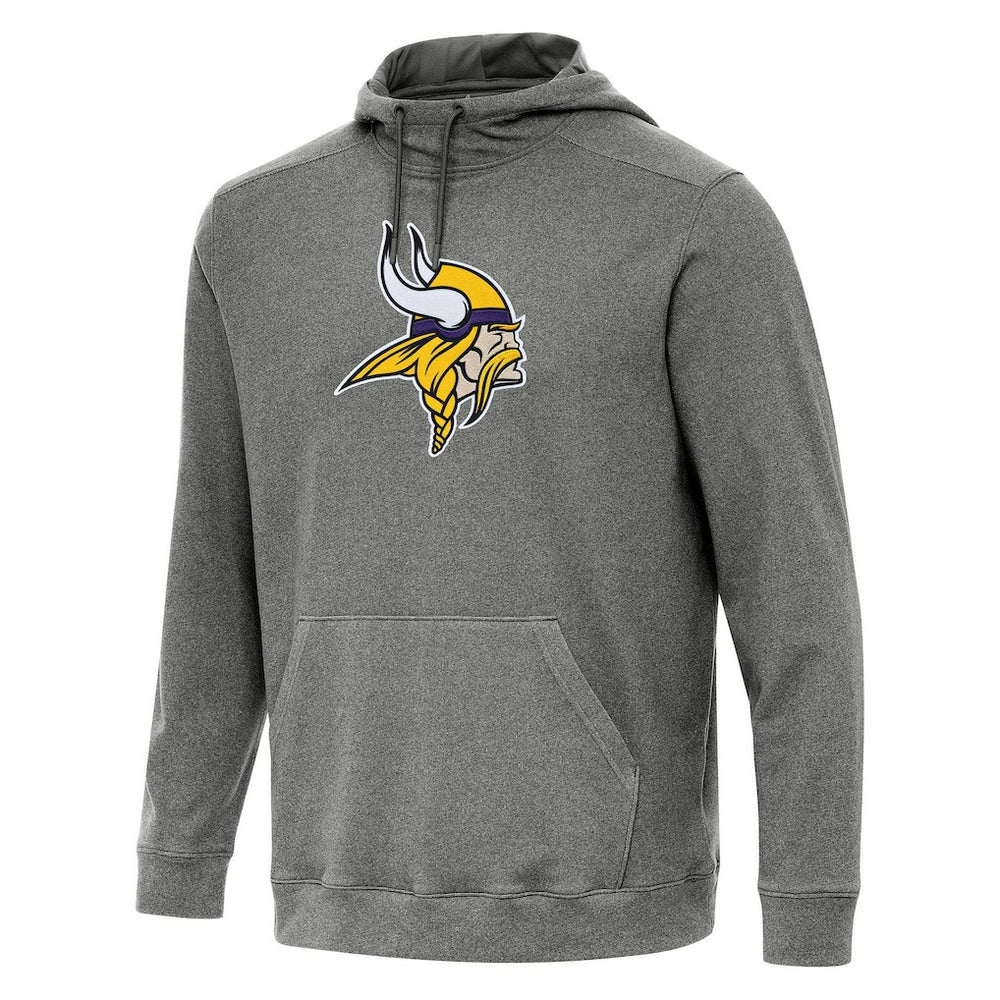 Minnesota Vikings Antigua Cloud Pullover Hoodie - Heather Black outlet