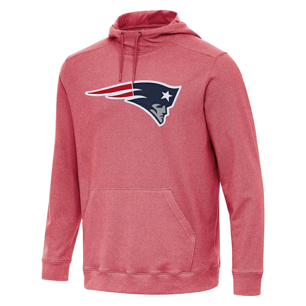 New England Patriots Antigua Cloud Pullover Hoodie - Heather Red cheap