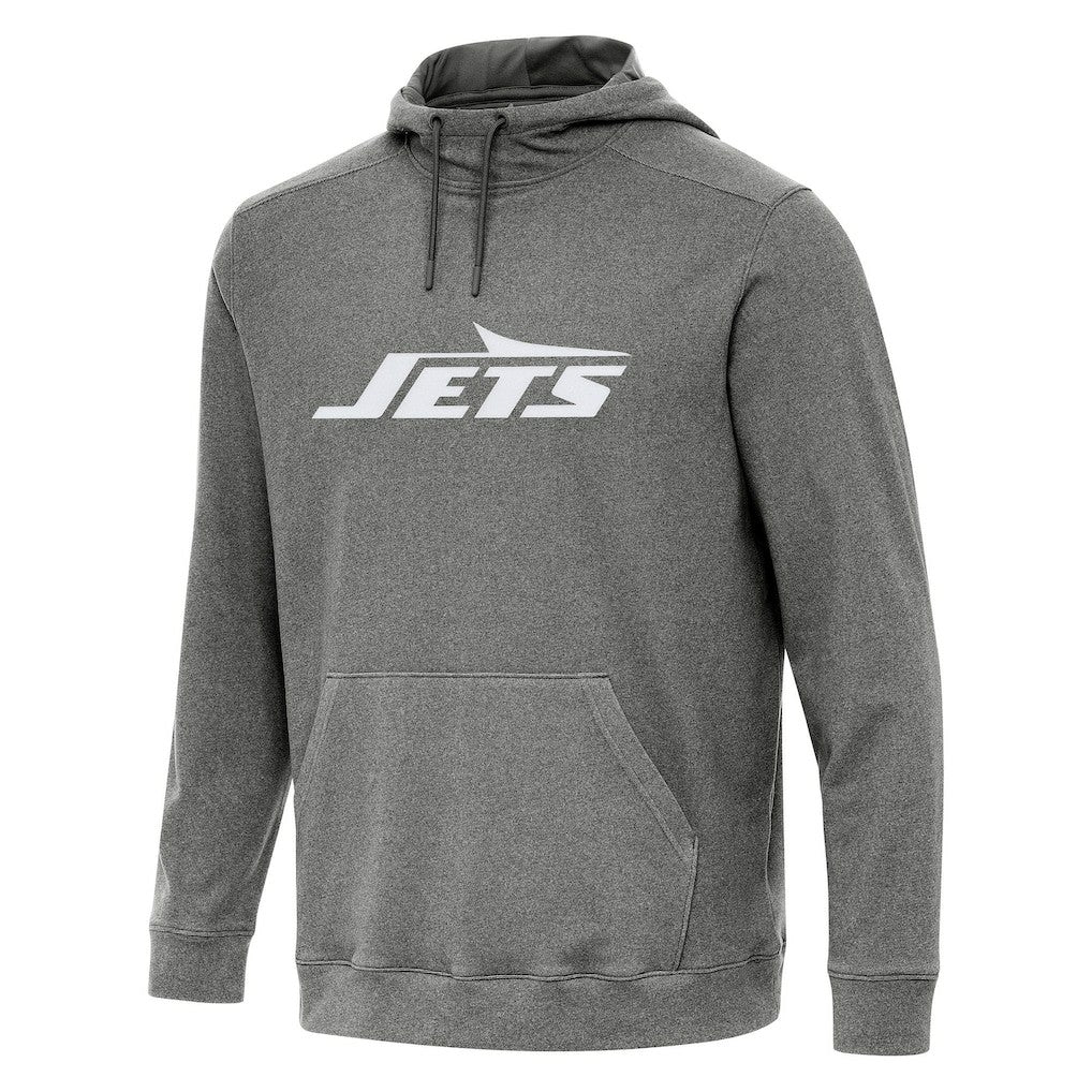 New York Jets Antigua Cloud Pullover Hoodie - Heather Black for sale