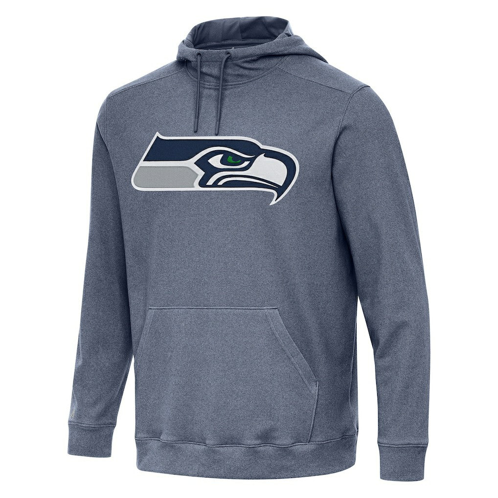 Seattle Seahawks Antigua Cloud Pullover Hoodie - Heather College Navy on sale