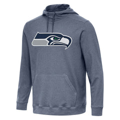 Seattle Seahawks Antigua Cloud Pullover Hoodie - Heather College Navy on sale
