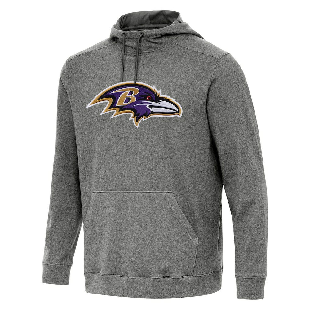 Baltimore Ravens Antigua Cloud Pullover Hoodie - Heather Black sale