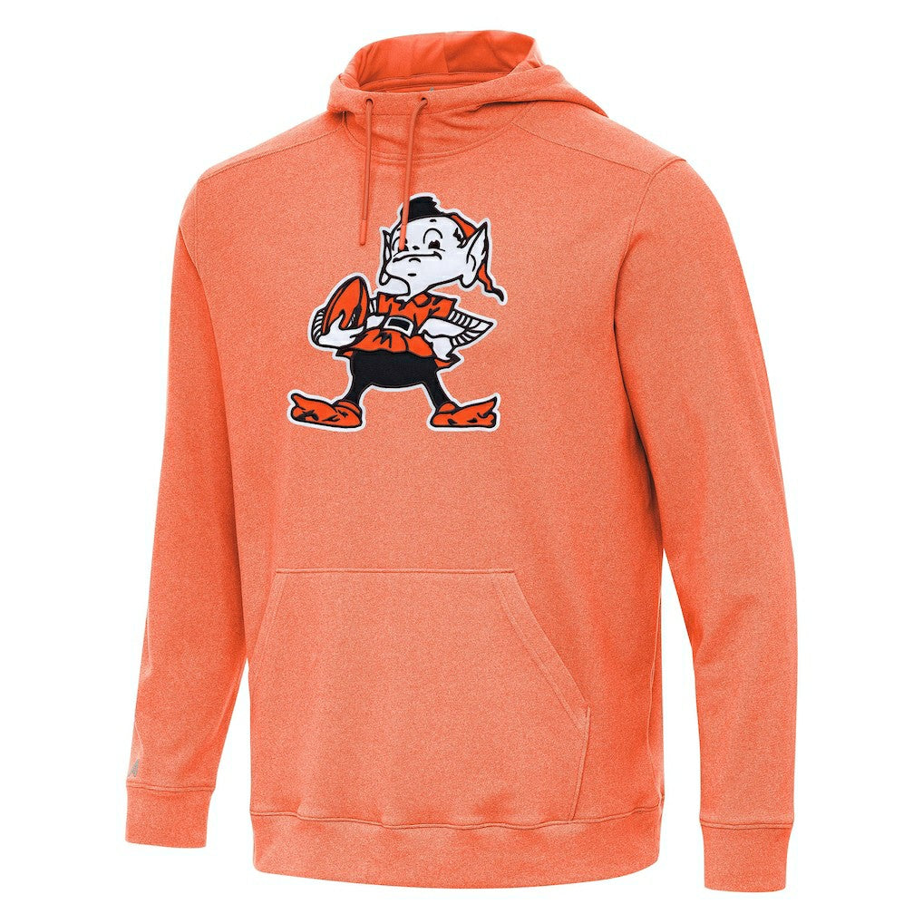 Cleveland Browns Antigua Cloud Pullover Hoodie - Heather Orange for sale
