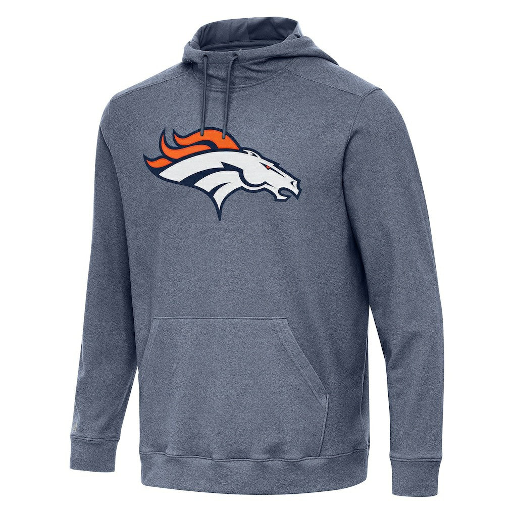 Denver Broncos Antigua Cloud Pullover Hoodie - Heather Navy on sale