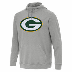 Green Bay Packers Antigua Cloud Pullover Hoodie - Heather Gray discount