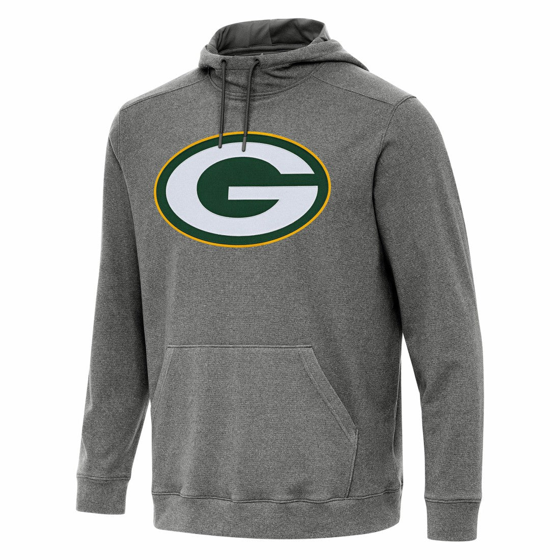 Green Bay Packers Antigua Cloud Pullover Hoodie - Heather Black outlet