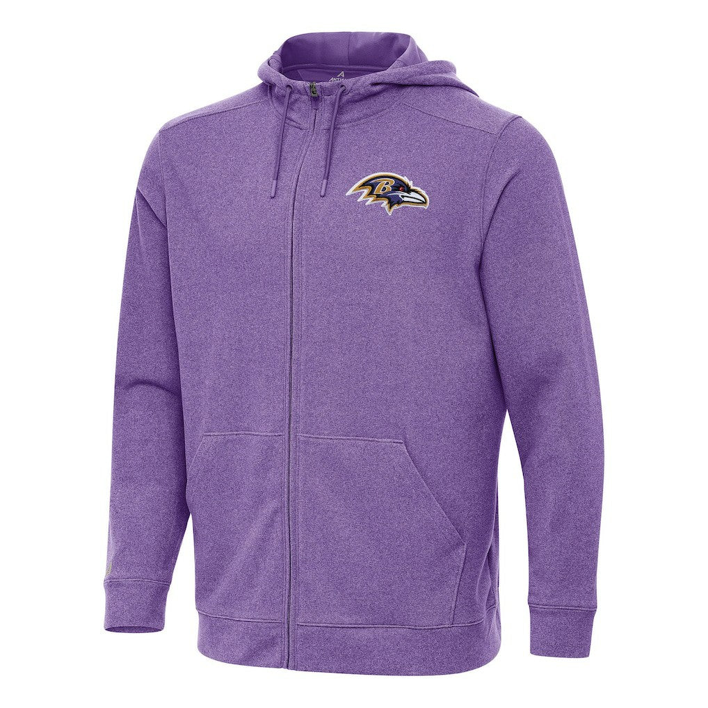 Baltimore Ravens Antigua Effortless Full-Zip Hoodie - Heather Purple sale