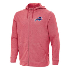 Buffalo Bills Antigua Effortless Full-Zip Hoodie - Heather Red on sale