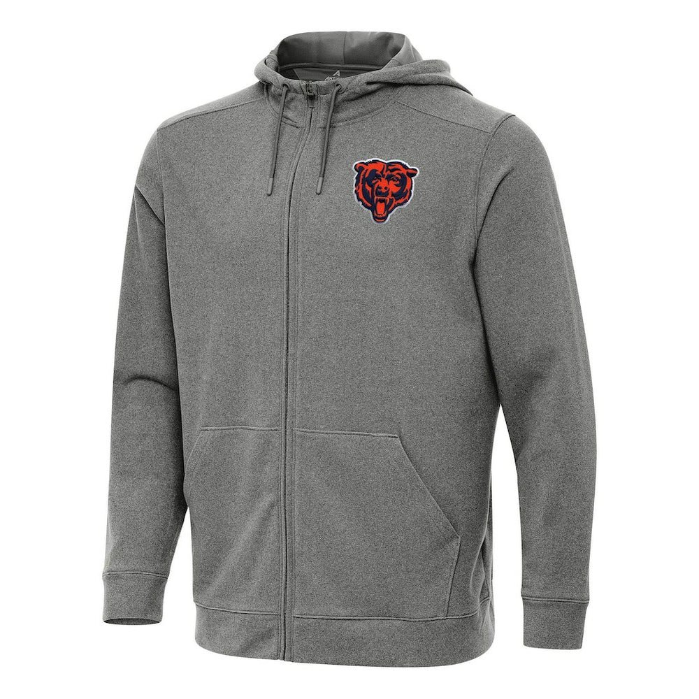 Chicago Bears Antigua Effortless Full-Zip Hoodie - Heather Black outlet