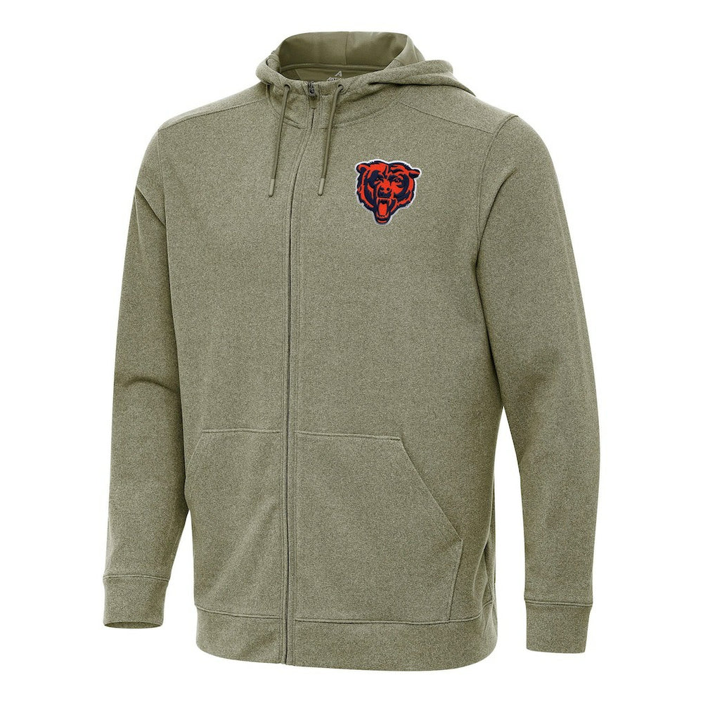 Chicago Bears Antigua Effortless Full-Zip Hoodie - Olive for sale