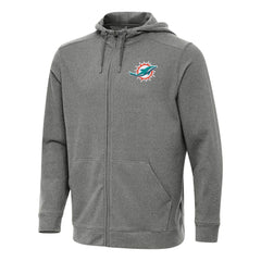 Miami Dolphins Antigua Effortless Full-Zip Hoodie - Heather Black online