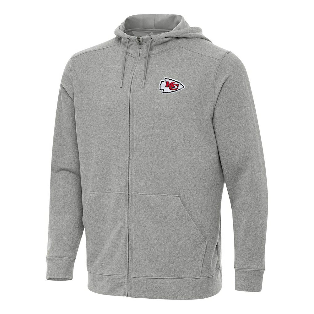 Kansas City Chiefs Antigua Effortless Full-Zip Hoodie - Heather Gray cheap