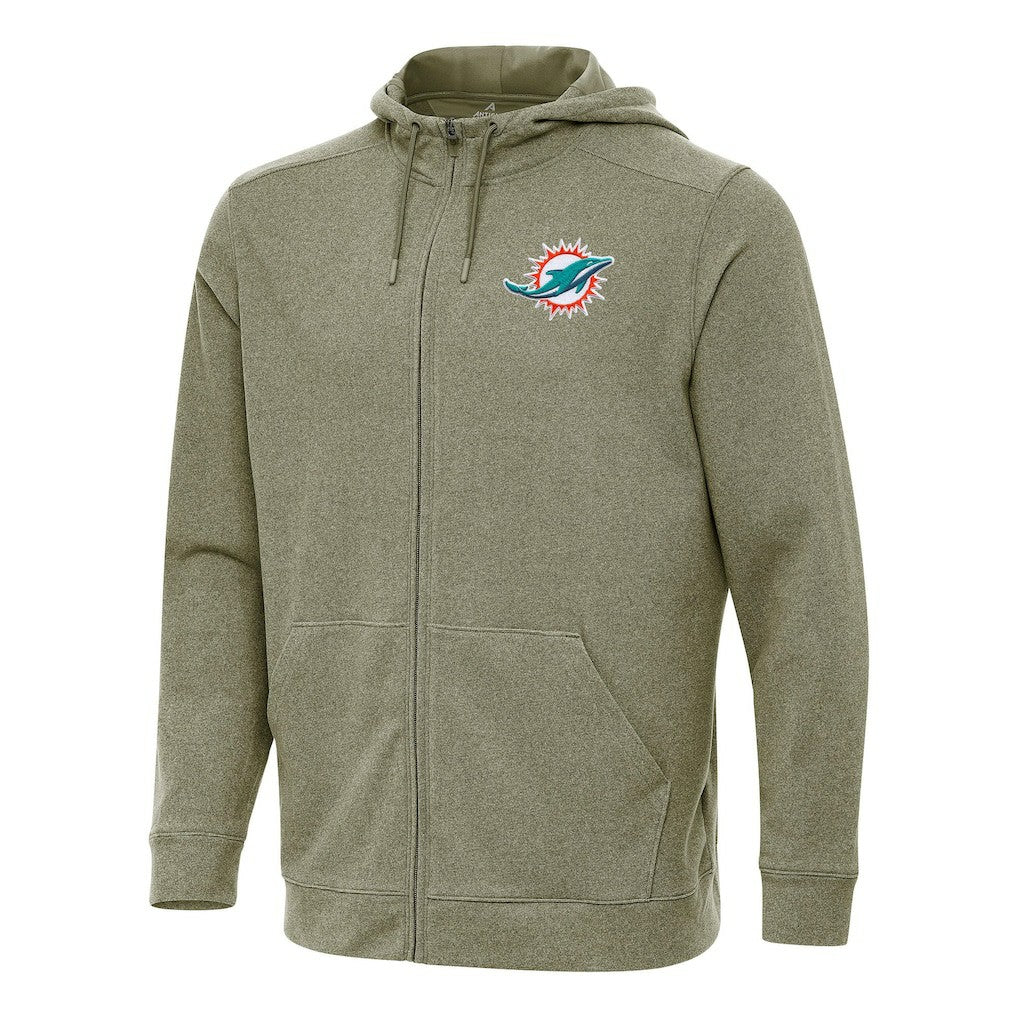 Miami Dolphins Antigua Effortless Full-Zip Hoodie - Olive online