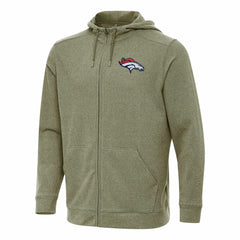 Denver Broncos Antigua Effortless Full-Zip Hoodie - Olive discount