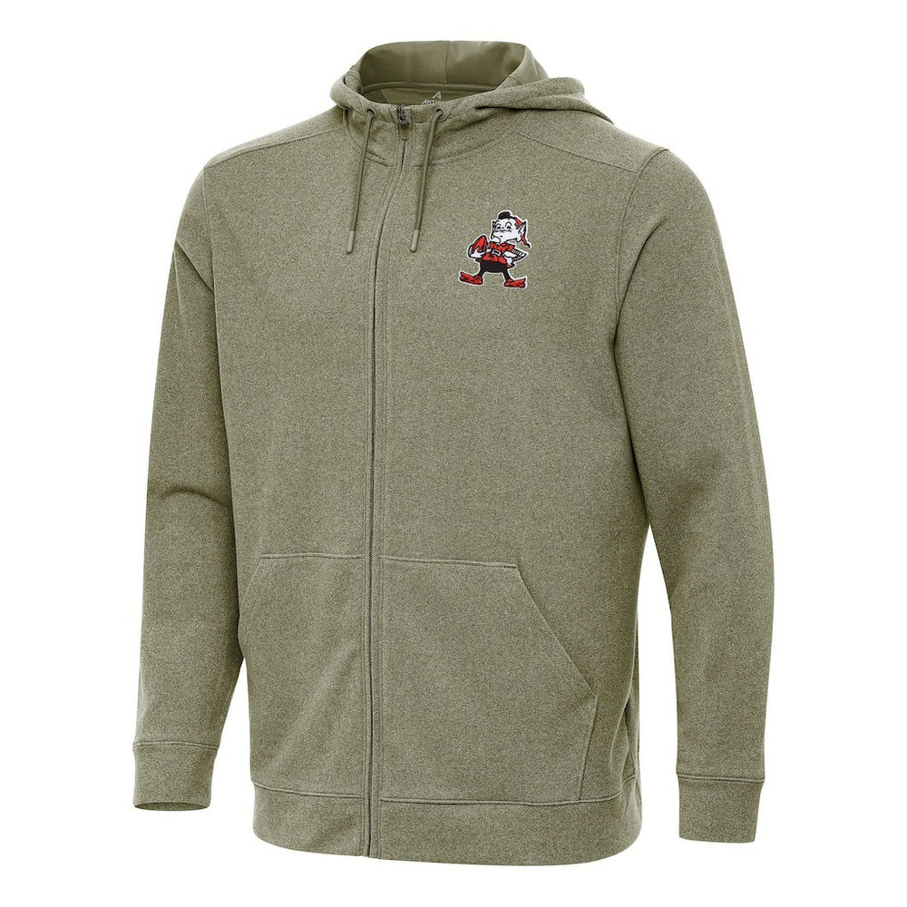 Cleveland Browns Antigua Effortless Full-Zip Hoodie - Olive on sale