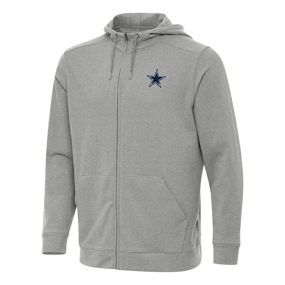 Dallas Cowboys Antigua Effortless Full-Zip Hoodie - Heather Gray sale