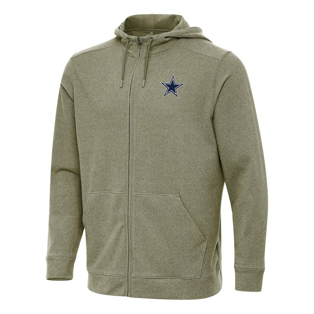 Dallas Cowboys Antigua Effortless Full-Zip Hoodie - Olive cheap