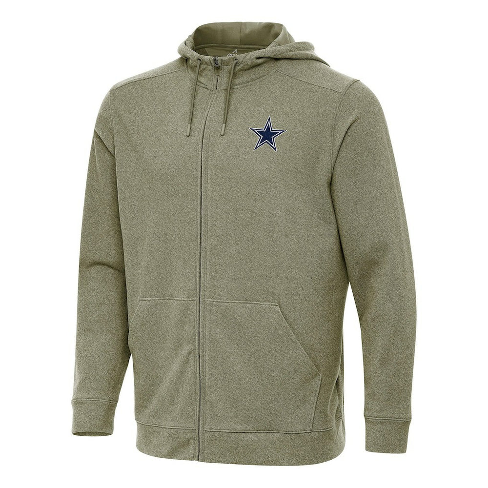 Dallas Cowboys Antigua Effortless Full-Zip Hoodie - Olive cheap