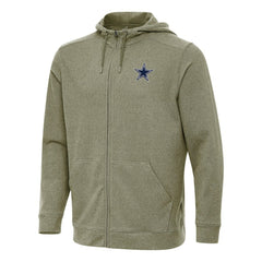 Dallas Cowboys Antigua Effortless Full-Zip Hoodie - Olive cheap