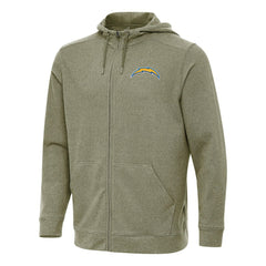 Los Angeles Chargers Antigua Effortless Full-Zip Hoodie - Olive for sale