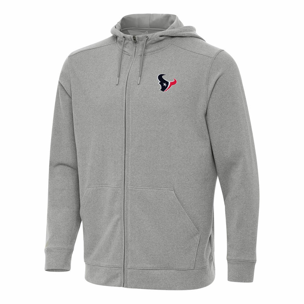 Houston Texans Antigua Effortless Full-Zip Hoodie - Heather Gray on sale