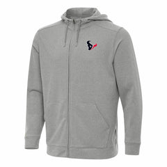 Houston Texans Antigua Effortless Full-Zip Hoodie - Heather Gray on sale