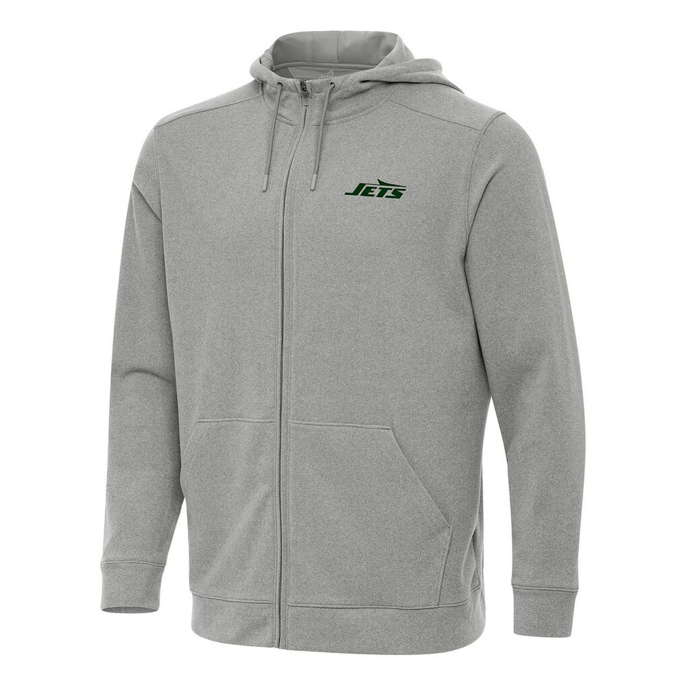 New York Jets Antigua Effortless Full-Zip Hoodie - Heather Gray online